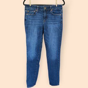 American Eagle Outfitters Size 10 High Rise Skinny Jeans Stretch Faded Dark Wash